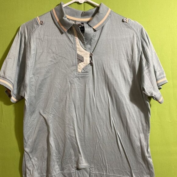 JAMIE SADOCK Gray Short Sleeve Women's Polo Shirt Size L - Picture 1 of 12